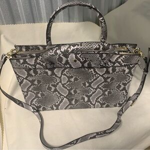 Antonio Melani Snakeskin Leather Briefcase Portfolio Laptop Case Bag Attache